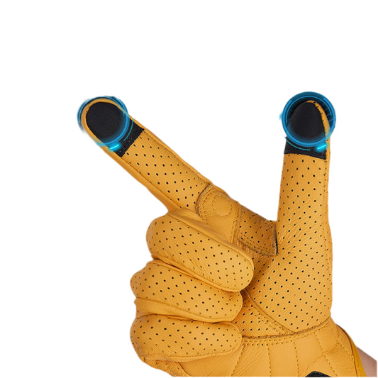 MotoCentric®️ BREATHABLE FULL-FINGER LEATHER MOTORCYCLE GLOVES