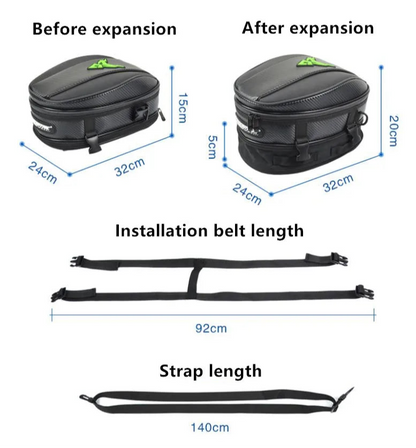 MotoCentric®️ UNIVERSAL MOTORCYCLE TAILBAG OR TANKBAG