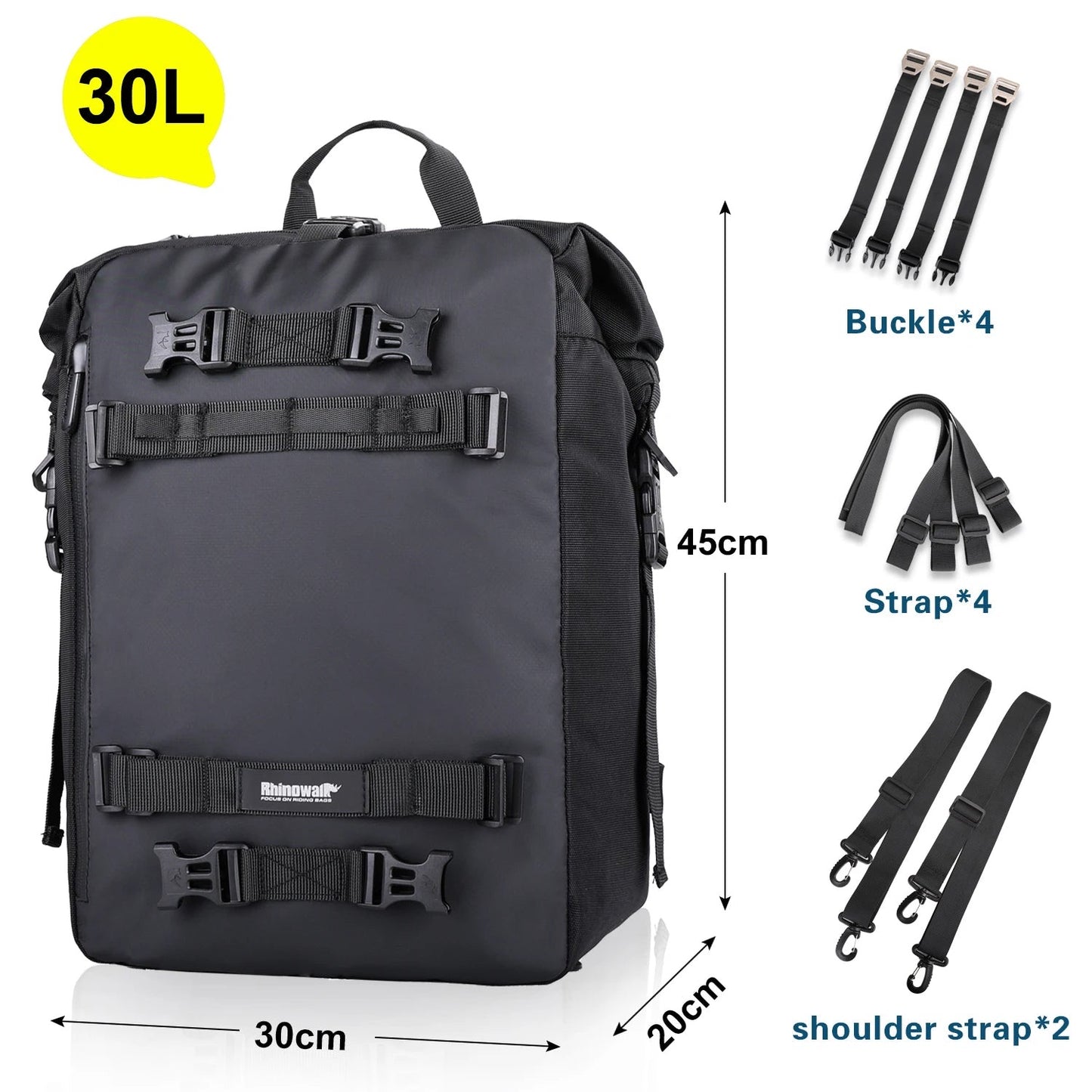 Rhinowalk®️ MODULAR WATERPROOF PANNIER BACKPACK