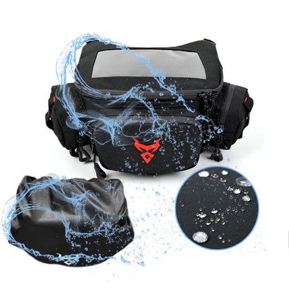 MotoCentric®️ WATERPROOF MOTORCYCLE BAG WITH SMART PHONE TOUCHSCREEN STORAGE + FREE RAIN COVER