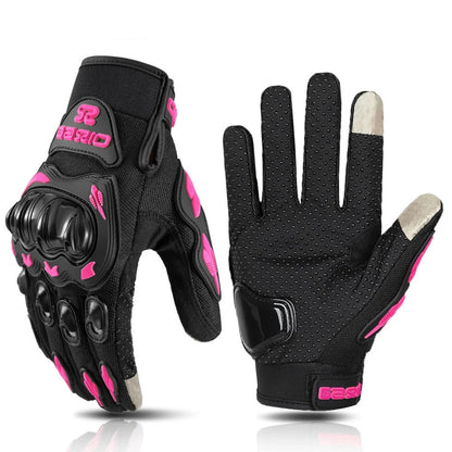 MotoCentric®️ HIGH IMPACT MOTORCYCLE GLOVES BLACK OR PINK