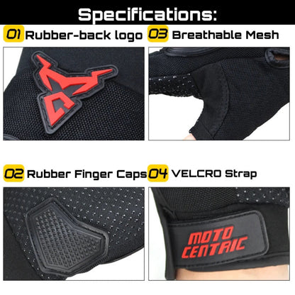 MotoCentric®️ HALF FINGER  SUMMER MOTORCYCLE GLOVES