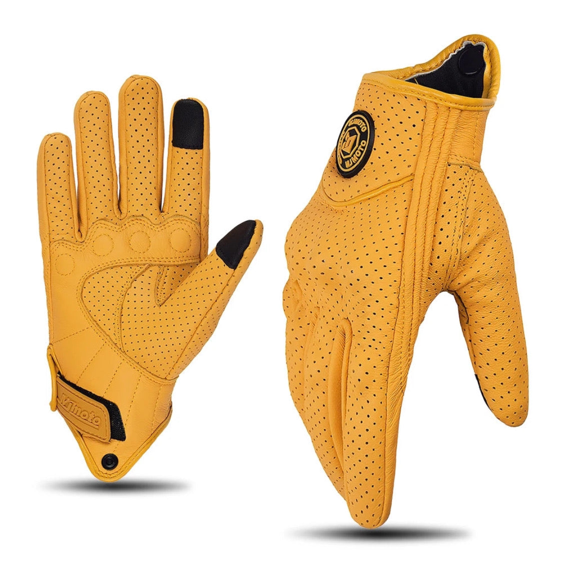 MotoCentric®️ BREATHABLE FULL-FINGER LEATHER MOTORCYCLE GLOVES