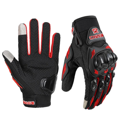 MotoCentric®️ HIGH IMPACT MOTORCYCLE GLOVES RED OR BLACK