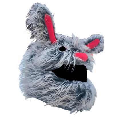 FURRY COLLECTIVE MOTORCYCLE HELMET COVER “GREY BUNNY”