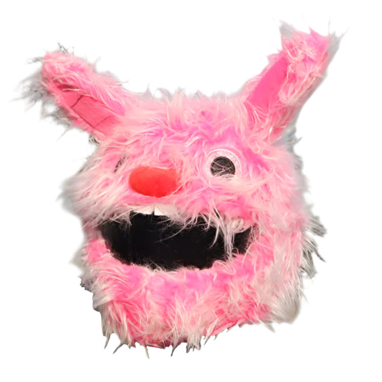 FURRY COLLECTIVE MOTORCYCLE HELMET COVER “PINK BUNNY”