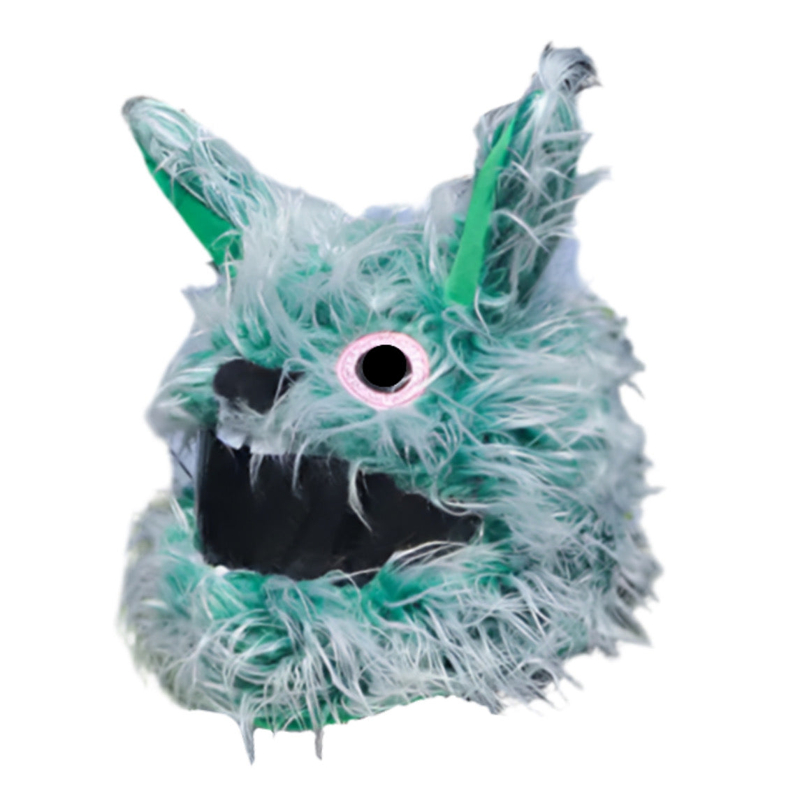 FURRY COLLECTIVE MOTORCYCLE HELMET COVER “EMERALD BUNNY”