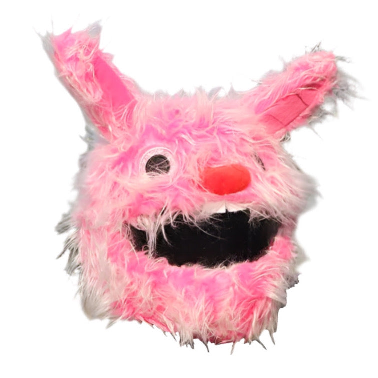 FURRY COLLECTIVE MOTORCYCLE HELMET COVER “PINK BUNNY”