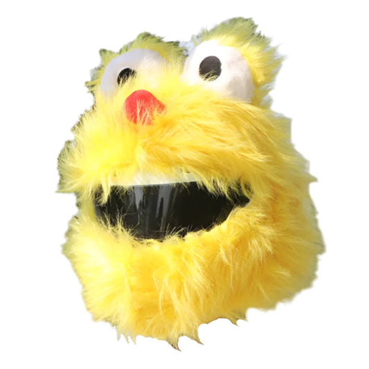 FURRY COLLECTIVE MOTORCYCLE HELMET COVER “YELLOW SCRUFF”