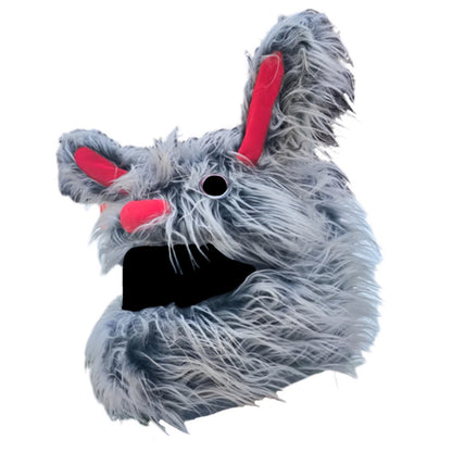 FURRY COLLECTIVE MOTORCYCLE HELMET COVER “GREY BUNNY”