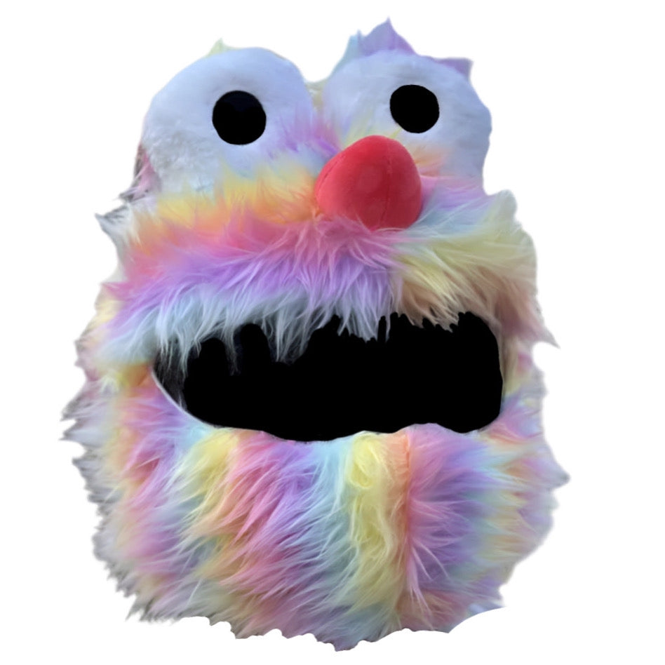 FURRY COLLECTIVE MOTORCYCLE HELMET COVER “RAINBOW POPSICLE”