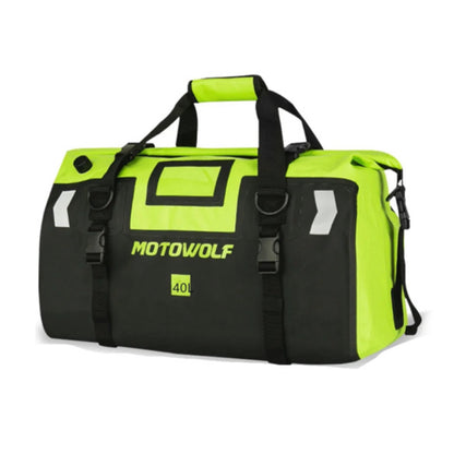 MotoWolf®️ WATERPROOF REAR MOUNT MOTORCYCLE DUFFLE BAG